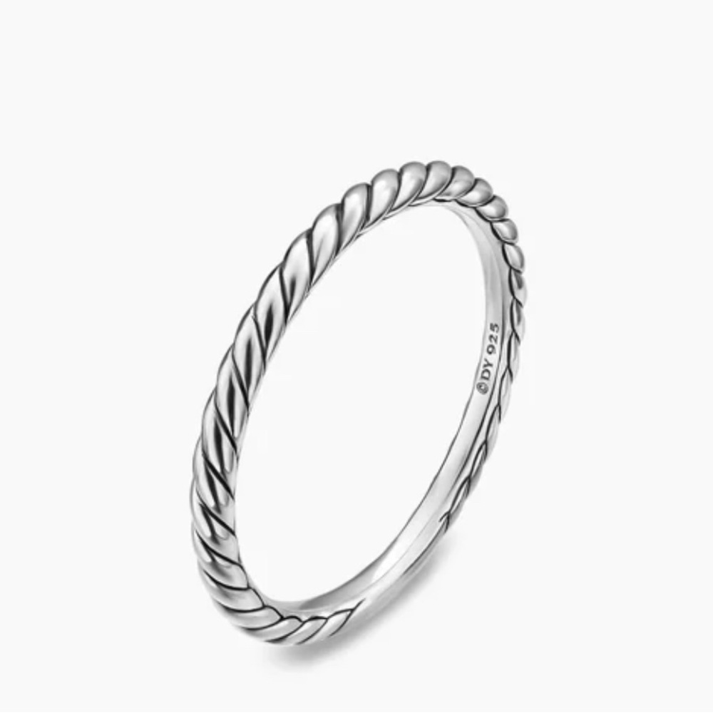 David Yurman Cable Band Ring/ Silver/ 8